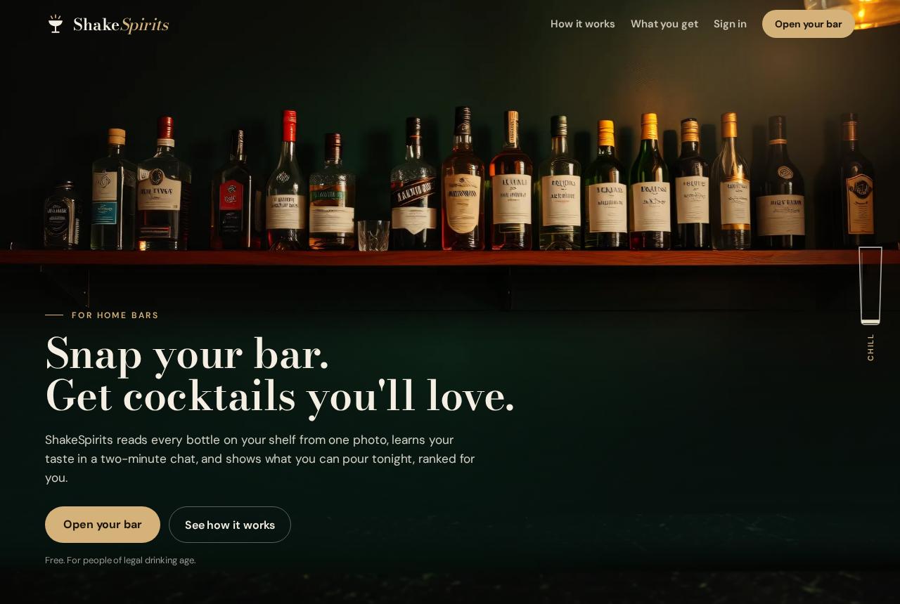 ShakeSpirits home page
