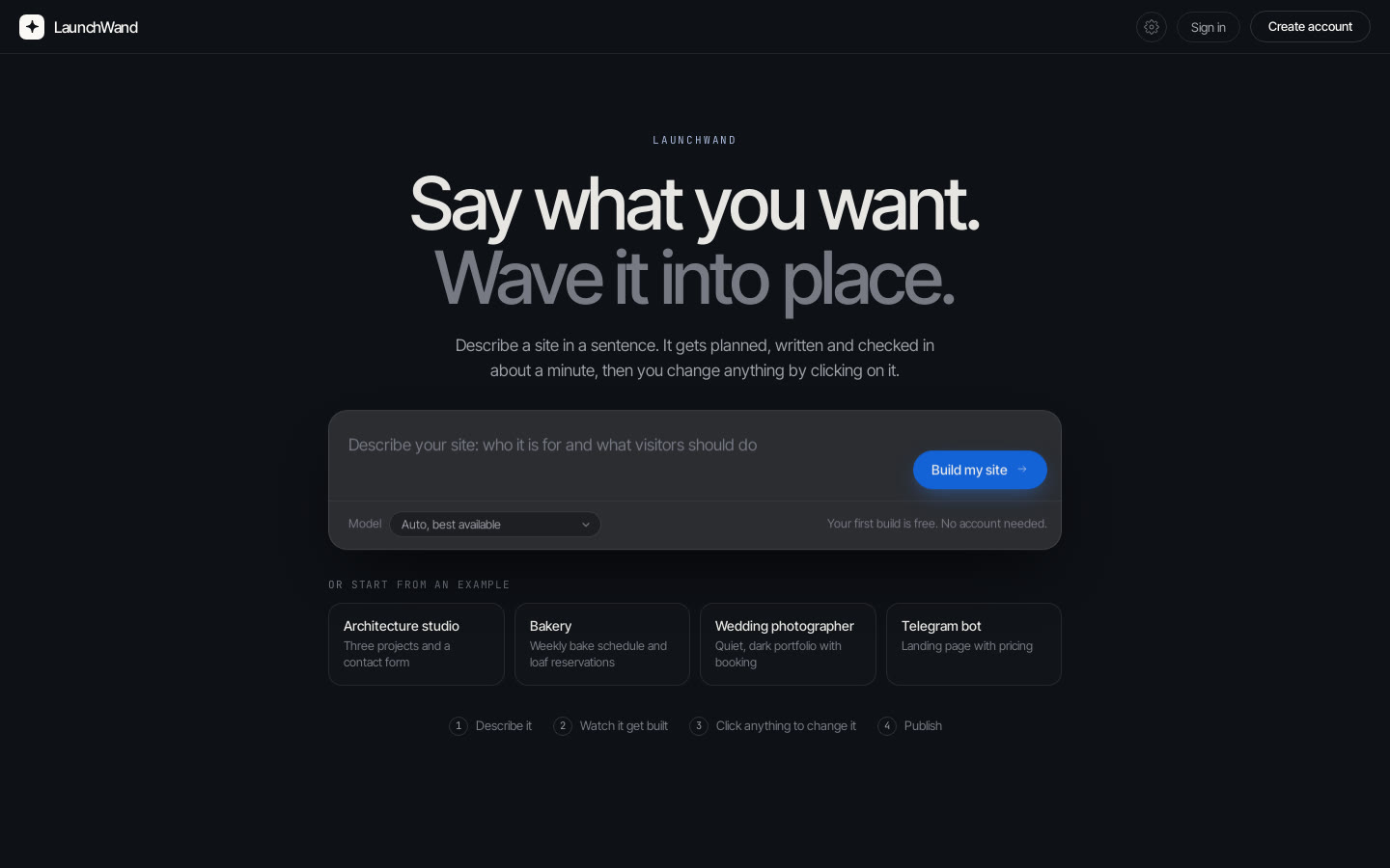 LaunchWand home page